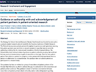 Patient involvement in preparing health research peer-reviewed publications or results summaries: a systematic review and evidence-based recommendations Thumnail